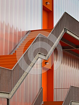 Orange escape stairs