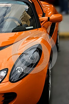 Orange exotic sports car