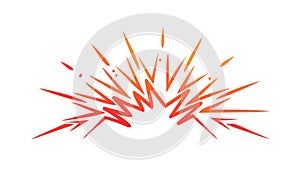 Orange Explosion Starburst Comic Effect, vector design Generative AI