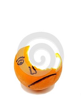 Orange with face