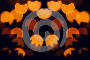 Orange festive abstract blurred background for Halloween.