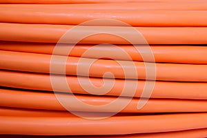 Orange fiber optic cable background