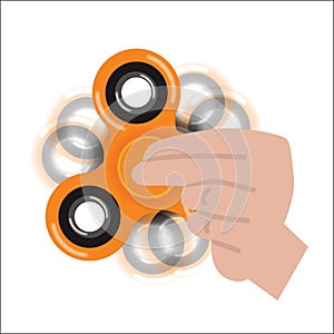 Orange fidget spinner