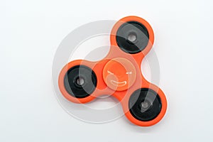 Orange fidget spinner