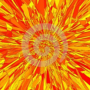 Orange fire explosion background with copy space for text