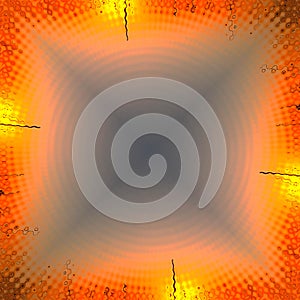 Orange Fire Shapes and Blurs Abstract Background