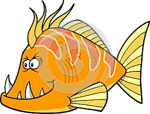 Orange fish Vector