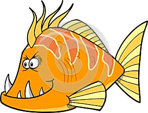 Orange fish Vector