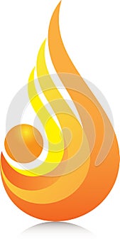 Orange flame photo