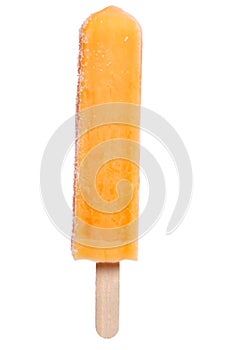 Orange flavored popsicle