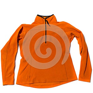 Orange fleece jacket