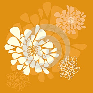 Orange flower background