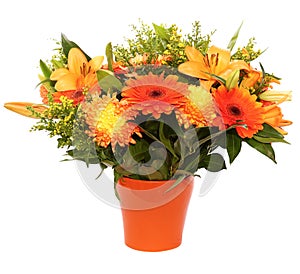 Orange flower bouquet