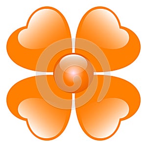 Orange flower illustration