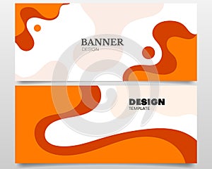 orange fluid banner background