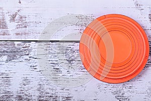 Orange flying target plate