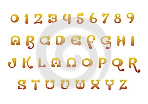 Orange font set