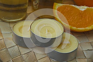 Orange fragrance candles