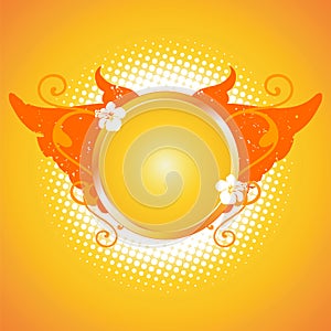 Orange frame, design element