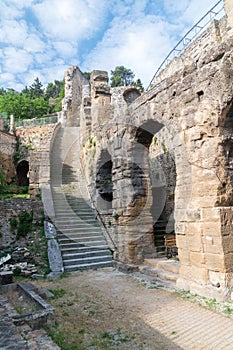 Stairs of antique Roman theatre