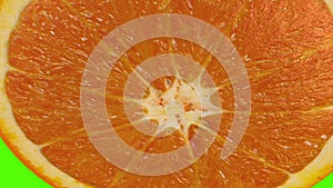 Orange fruit, 3D animation video on green screen