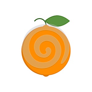Orange fruit icon. Flat illustration of orange fruit vector icon