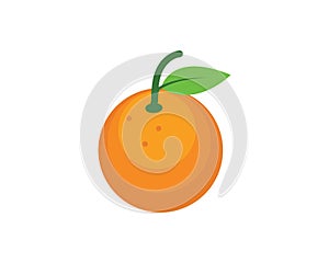 orange fruit icon vector logo illustration