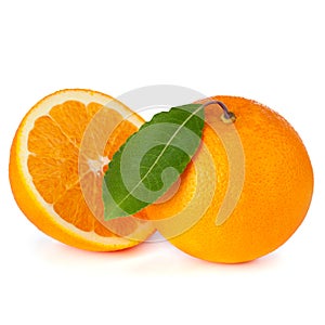 Orange fruit isolated on white