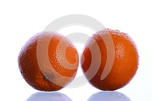 Orange fruit isolated on white