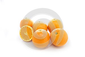 Orange fruit isolated on white background