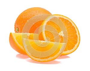 Orange fruit isolated on white background