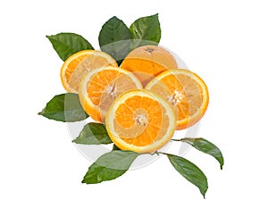 Orange fruit, Isolated on white background