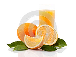 Orange fruit and juice