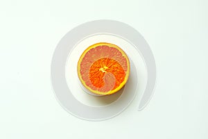 Orange fruit. Orange half fruit sliced isolate on white background