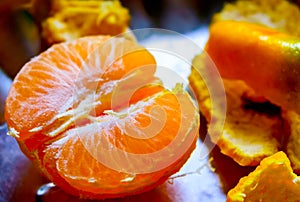 Orange Fruit pealed nad cut