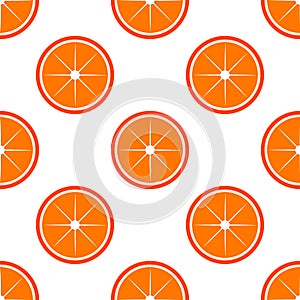 Orange fruit seamless bright art vector pattern