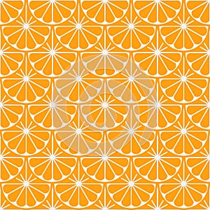 Orange fruit seamless bright art vector pattern