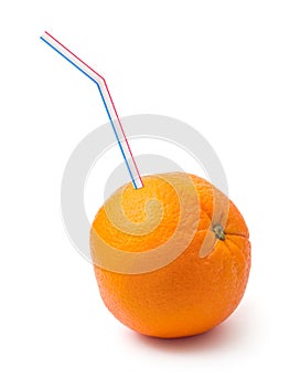 Orange fruit and sipper