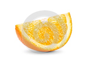 Orange fruit slice isolate on white background