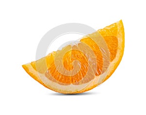 Orange fruit slice isolate on white background