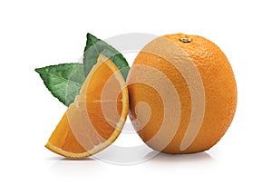 orange fruit slice isolated on white background