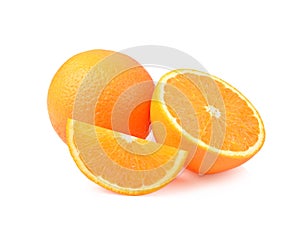 Orange fruit. Orange sliced isolated on white background