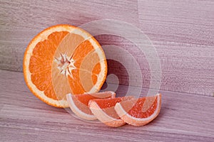 Orange fruit slices