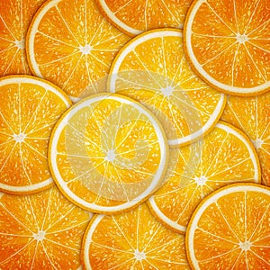 Orange fruit slices background