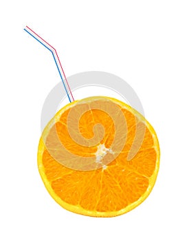 Orange fruit and straw