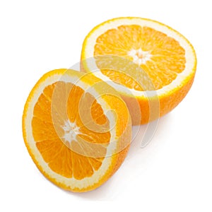 Orange fruit two segments