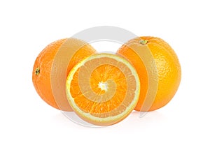 Orange fruit on white background