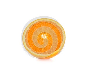 Orange fruit on white background