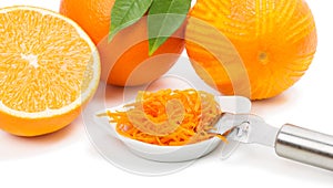 Orange fruits and zest.