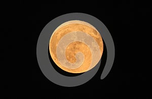 Orange Full moon with black background
